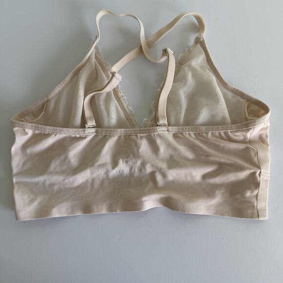 RUBY RIBBON LACE SECOND SKIN DEMIETTE Nude Womens 34 #0420 - Picture 2 of 3